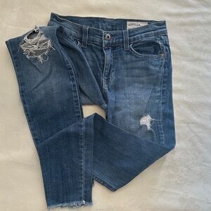 Pistola Women's Blue Distressed Skinny Jeans